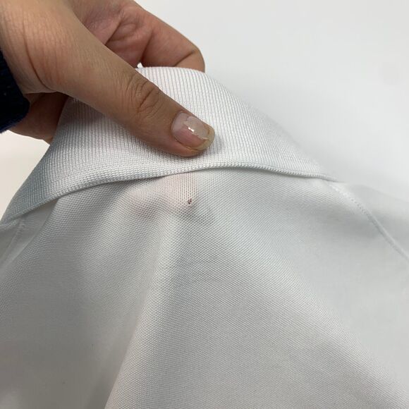 Nike Golf Shirt Mens M Medium White Dri FIT Micro Pique 2.0 Polo Short Sleeve - Picture 11 of 13